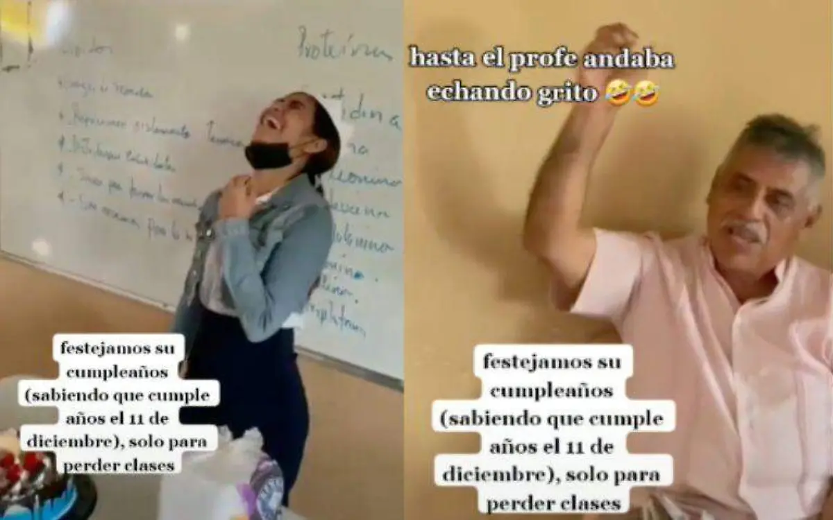 Llevan broma de cumpleaños para perder clases 